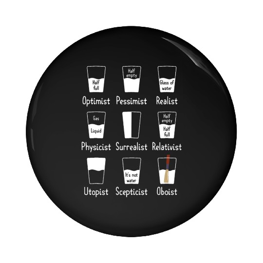 Oboe Water Orchestra Musician Oboist optimist Pin Buttons