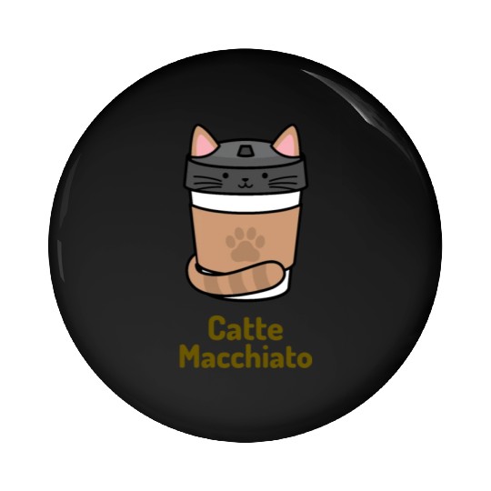 Sweet Coffee Cat Cup Pin Buttons design