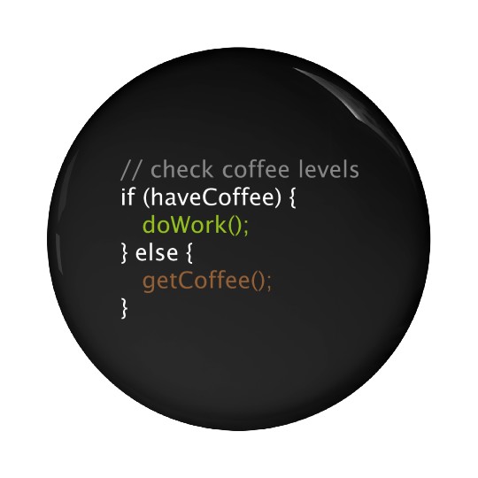 Computer Science Nerd Geek Programmer Coffee Work Pin Buttons