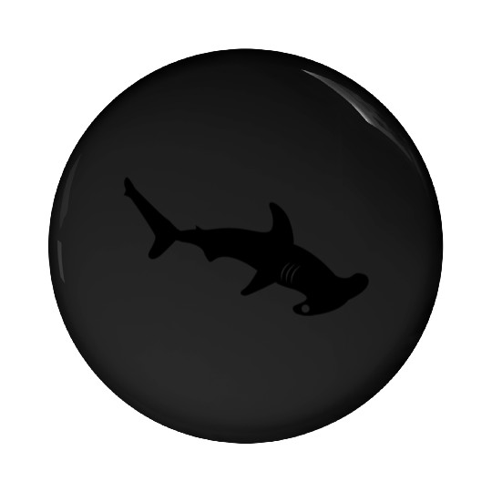 Silhouette design - Hammerhead Shark Pin Buttons
