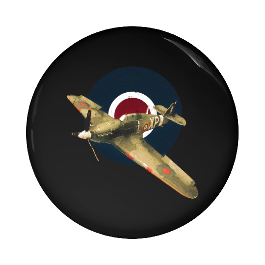 Hawker Hurricane RAF WW2 Fighter Plane Pin Buttons