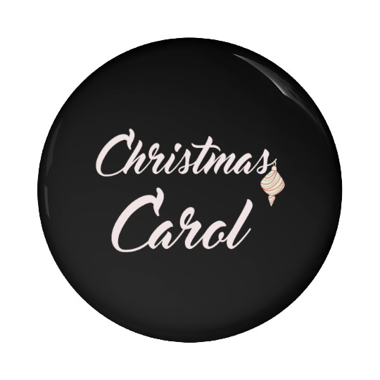 Christmas Carol with xmas decoration for Carols Pin Buttons