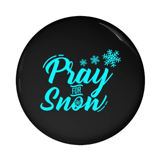 Pray for Snow Snow White Christmas Praying Pin Buttons