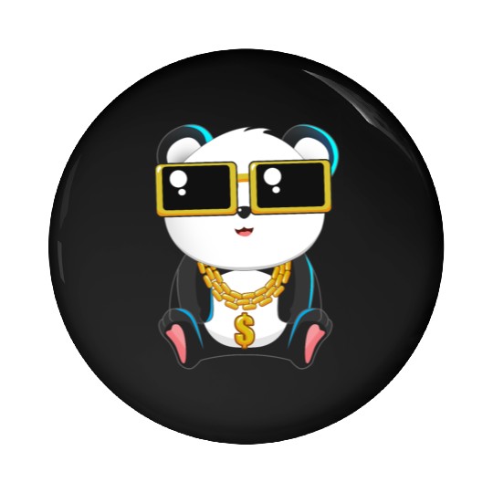 Panda Bear Gangster Chibi Anime Gangsta Lover Pin Buttons