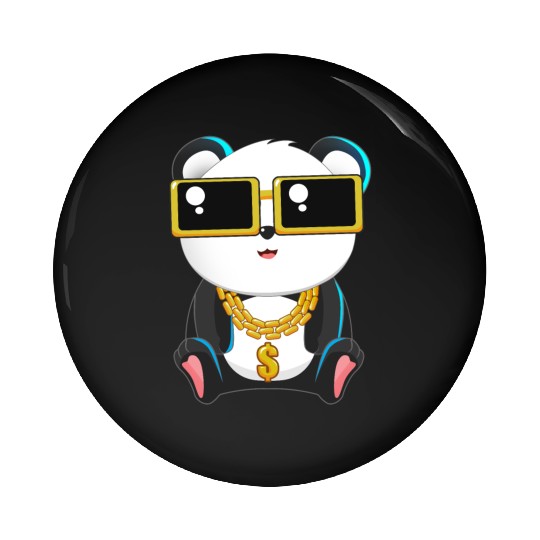 Panda Bear Gangster Chibi Anime Gangsta Lover Pin Buttons