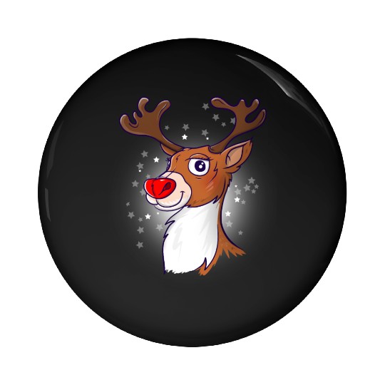 Rudolph The Red Nosed Reindeer Pin Buttons
