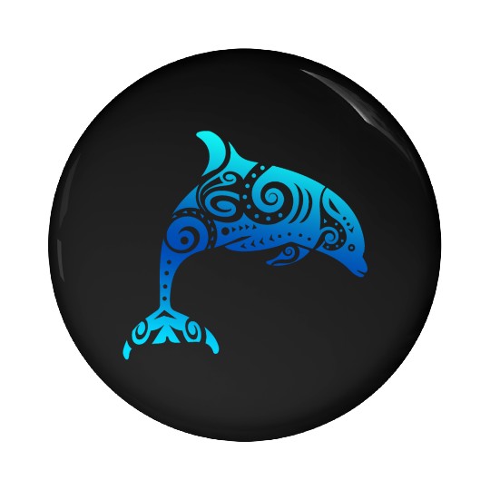 Maori Dolphin Polynesian T Tattoo Gift Idea Pin Buttons