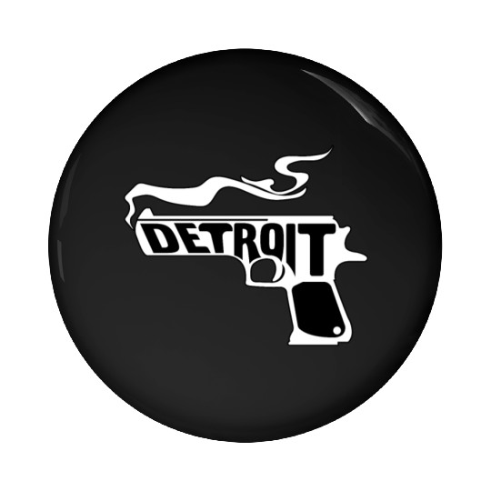 Detroit Smoking Gun Michigan American State Pin Buttons