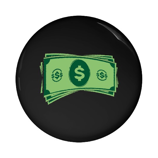 Dollar Money Dollars Cash Pin Buttons