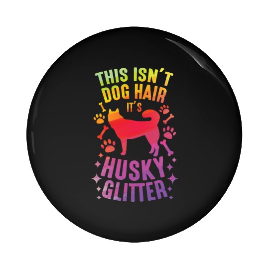 Siberian Husky Dog Wolf Funny huskies Dog Hair Pin Buttons