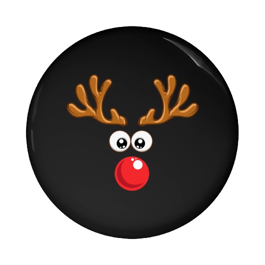 Christmas Rudolph reindeer winter nature gift Pin Buttons
