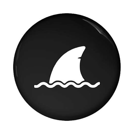 Shark shark fin water sea animal swim present Pin Buttons