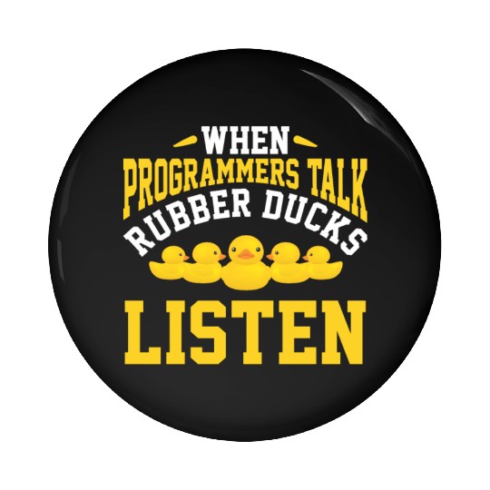 Computer Science Programmer Developer Rubber Duck Pin Buttons