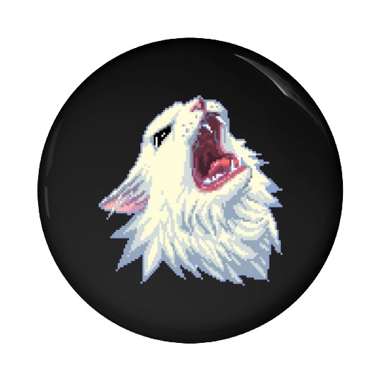 8 bit Screamin Thurston the Cat meme 2 Pin Buttons