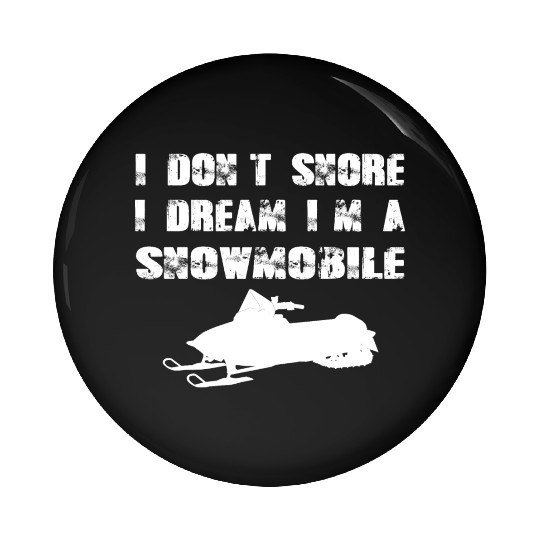 Winter Snowmobile Engine Skiing Funny Fast Gift Pin Buttons
