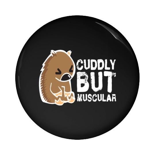 Cuddly But Muscular Wombat Sweet Australia Wild Pin Buttons