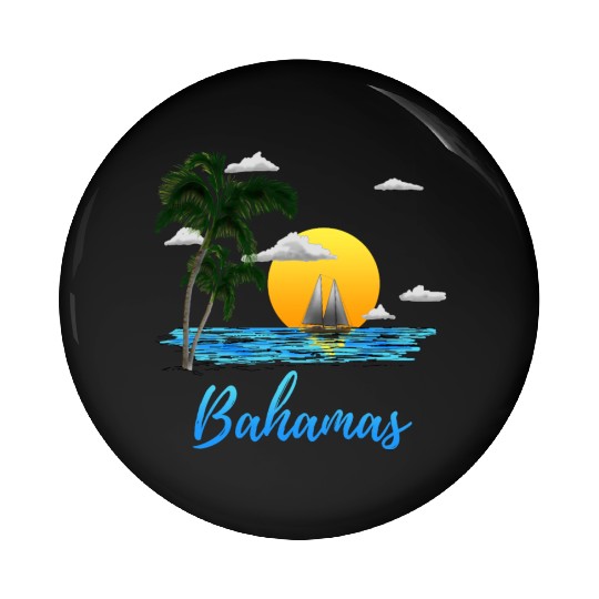 Bahamas Vacation Sailing Pin Buttons