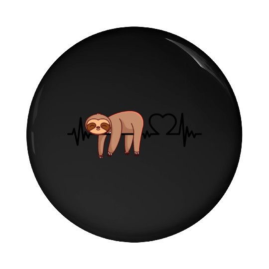 Sloth heartbeat Pin Buttons