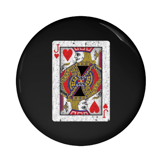 jack of hearts playing card Pin Buttons