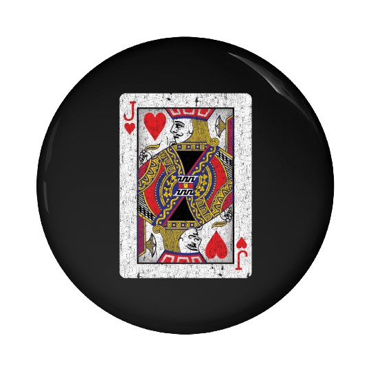 jack of hearts playing card Pin Buttons