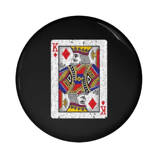 king of diamonds playing card Pin Buttons