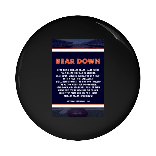 Bear Down Lyrics Poster Pin Buttons