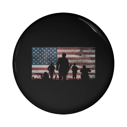 American Flag Thank Military Veteran's Day Pin Buttons