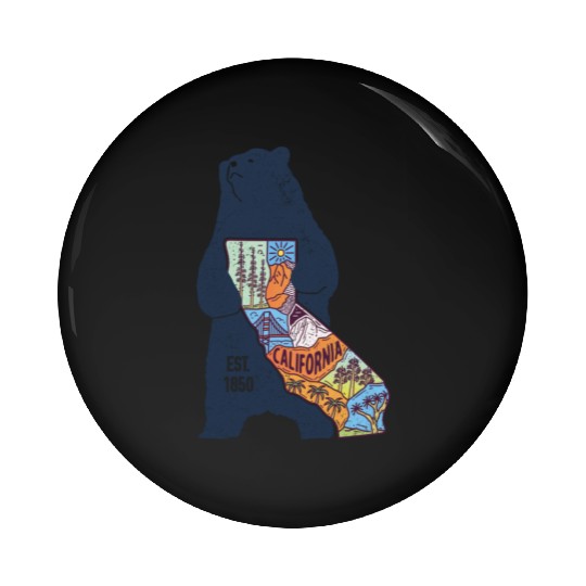 Vintage California Bear EST 1850 Pin Buttons
