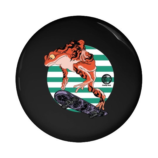 Skating frog Pin Buttons