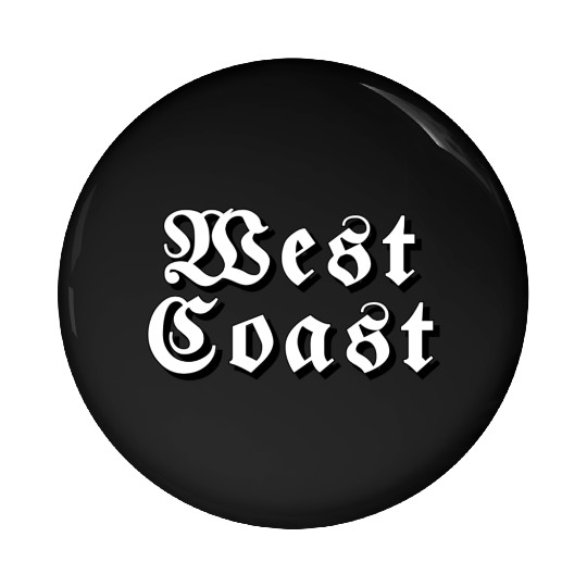 West Coast Fraktur Pin Buttons