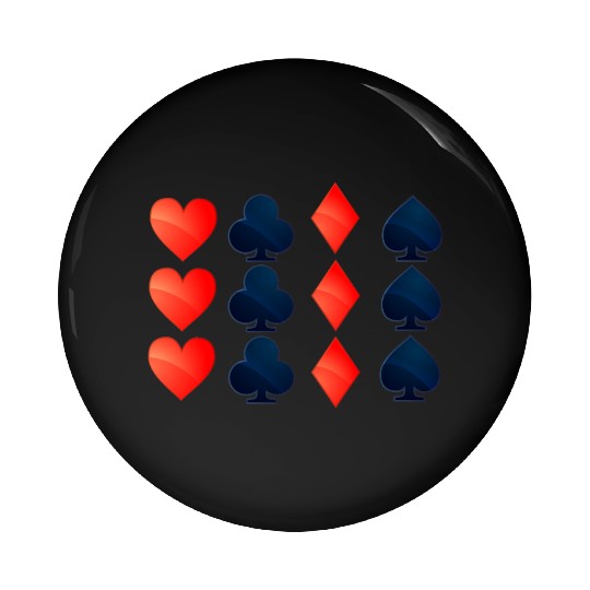Playing Cards Poker Card Suit Pin Buttons