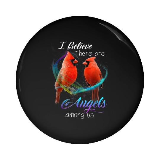 Cardinal Bird Pin Buttons