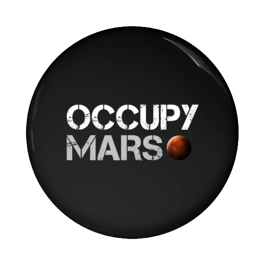 Occupy Mars Space Pin Buttons
