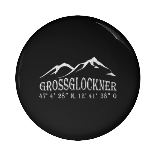 Grossglockner GPS coordinates mountain hiking Pin Buttons