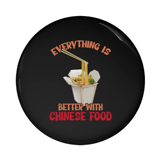 Chinese Food Expert Asian eating Noodles Foodie Pin Buttons