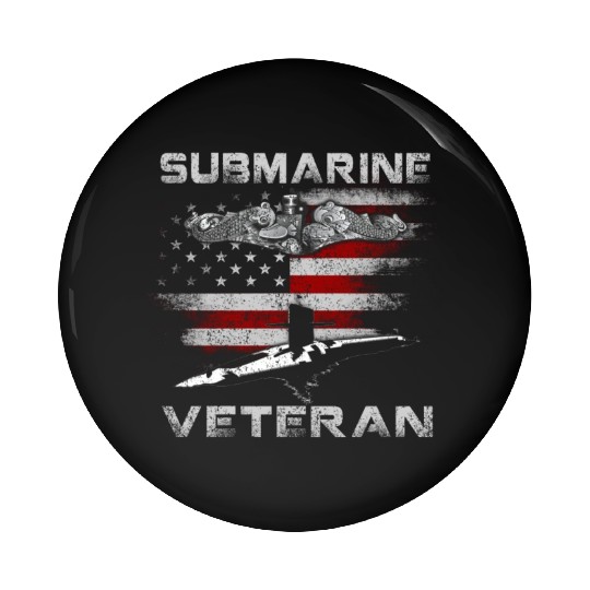 Vintage US Navy Submarine Service Veteran Pin Buttons