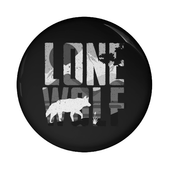 Lone Wolf Gift Pin Buttons
