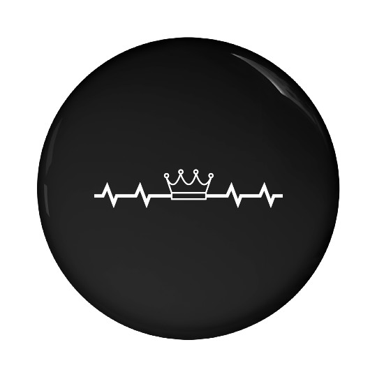 Heartbeat crown king queen royal kingdom crowned Pin Buttons