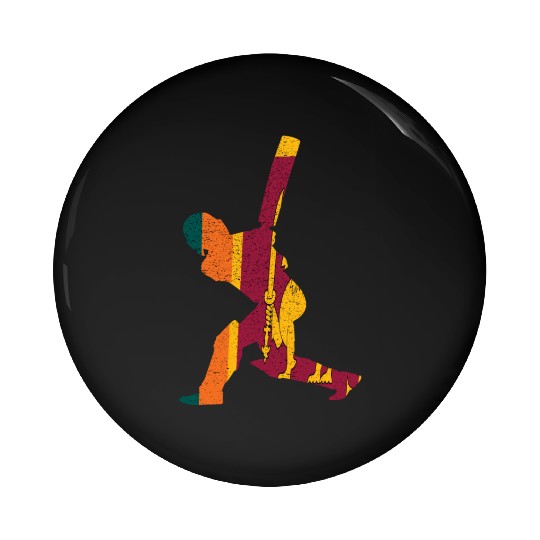 Sri Lanka Cricket Cricketplayer Batsman Pin Buttons
