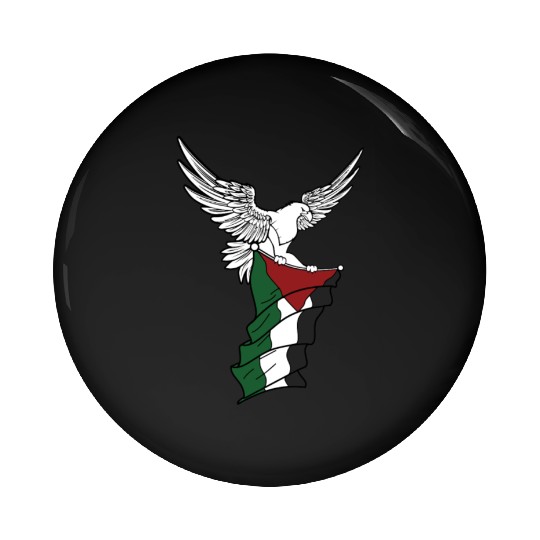 Free Palestine Palestinian Flag Bird Eagle Palesti Pin Buttons