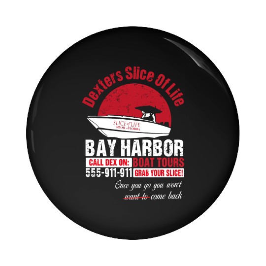 Cool Dexter Bay Harbor Boat Tours Pin Buttons