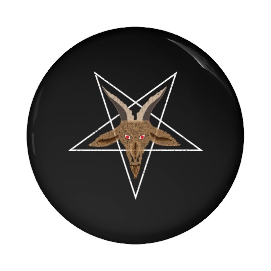 Baphomet Pentagram Pin Buttons