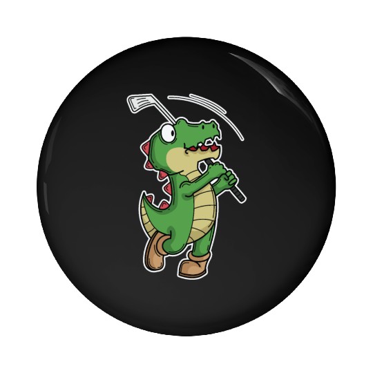 Tyrannosaurus-Rex Crocodile plays Golf Pin Buttons