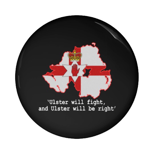 Ulster Banner Map of Northern Ireland, Randol Chur Pin Buttons