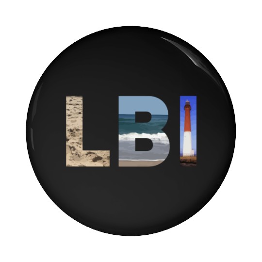 Lbi Long Beach Island Nj Photo Beach Ocean Lightho Pin Buttons
