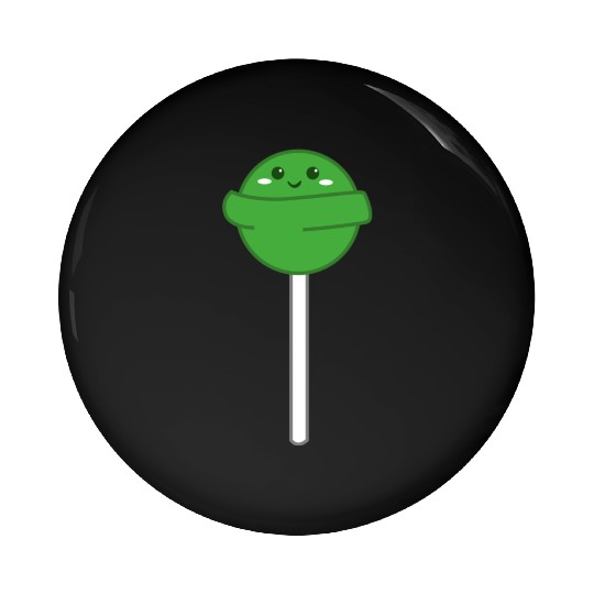 Cute Green Lollipop Pin Buttons