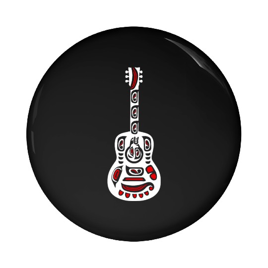 Haida Guitar T Tattoo Musician Gift Idea Pin Buttons