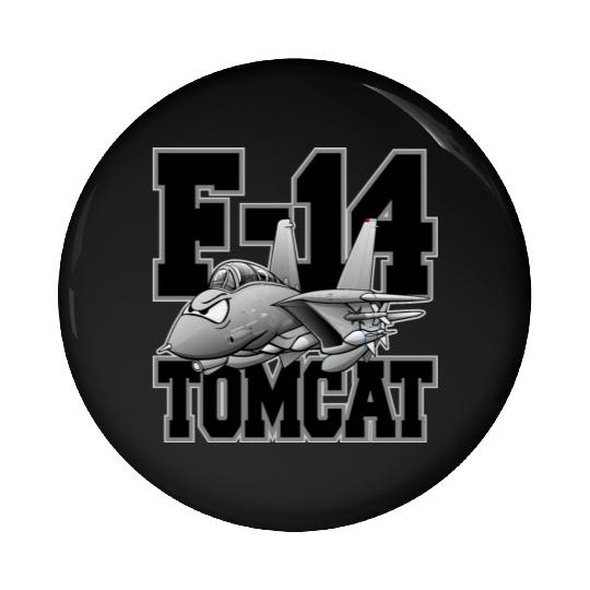 F-14 Tomcat Military Fighter Jet Aircraft Cartoon Pin Buttons