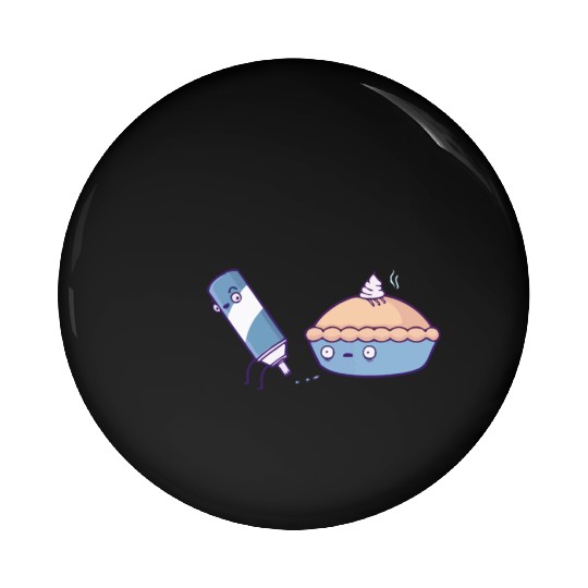 Whipped cream made a poo Pin Buttons