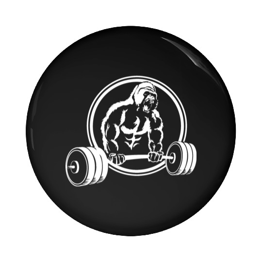 Gorilla Gym Fitness Pump Monkey Scream Pin Buttons